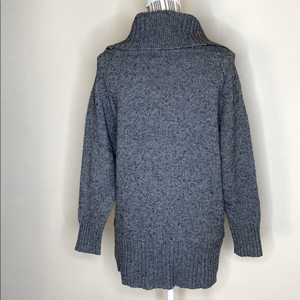 Zara cowl neck sweater gray L - Picture 2 of 11